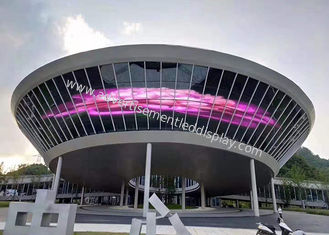 تبلیغات صفحه نمایش شفاف LED با ساختار IP65 اندازه ماژول 500 میلی متر × 500 میلی متر