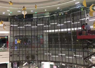 مرکز خرید دیوار شیشه ای شفاف ، صفحه نمایش P3.9mm LED شفاف