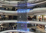 مرکز خرید دیوار شیشه ای شفاف ، صفحه نمایش P3.9mm LED شفاف